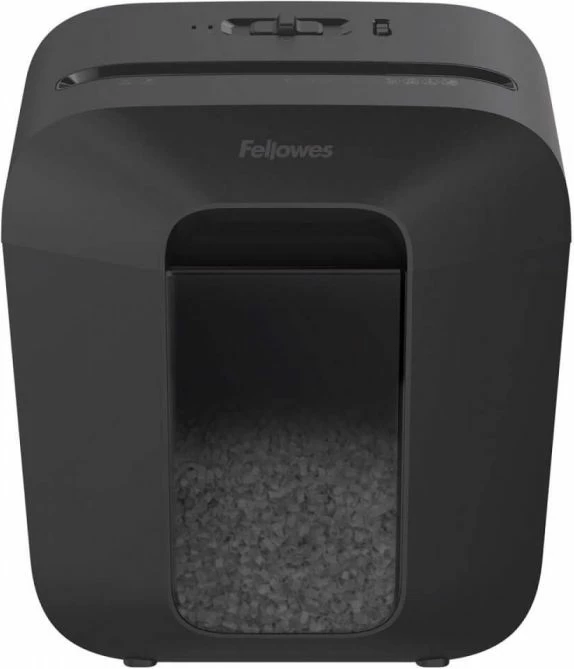 Shkatërrues dokumentesh Fellowes Powershred LX25M, mini-cut 4×12 mm, 6 fletë, P-4, kosh 11.5 L, i zi