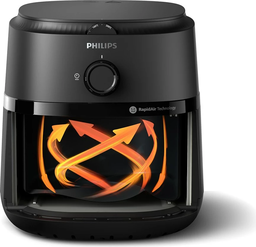 Furrë me ajër Philips NA120/00, 4.2 L, 1500 W, e zezë