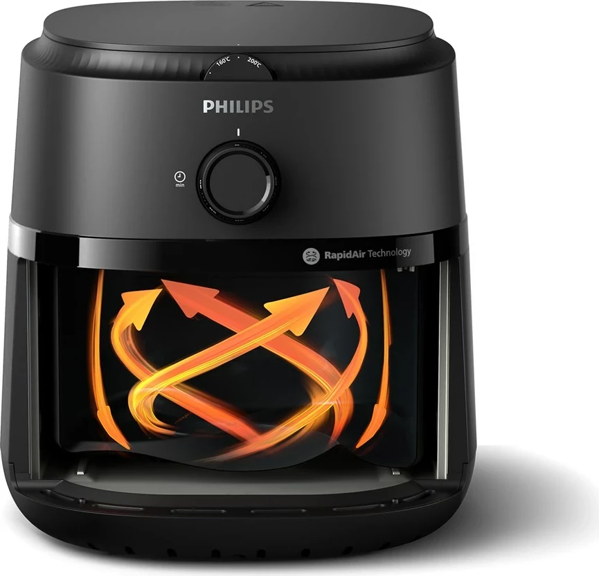 Furrë me ajër Philips NA120/00, 4.2 L, 1500 W, e zezë