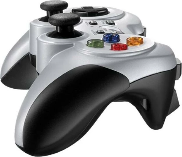 gamepad pa tela, Logitech F710 (940-000145), USB 2.0, me feedback dridhje, argjendtë/zi