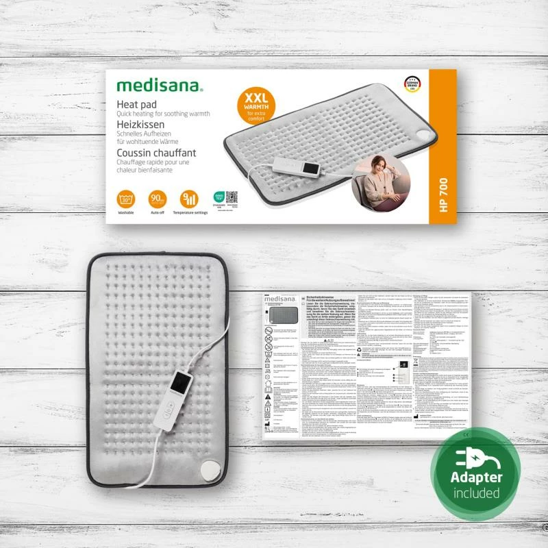 Jastëk ngrohës elektrik Medisana HP 700 XXL 60x35 cm (61154), gri