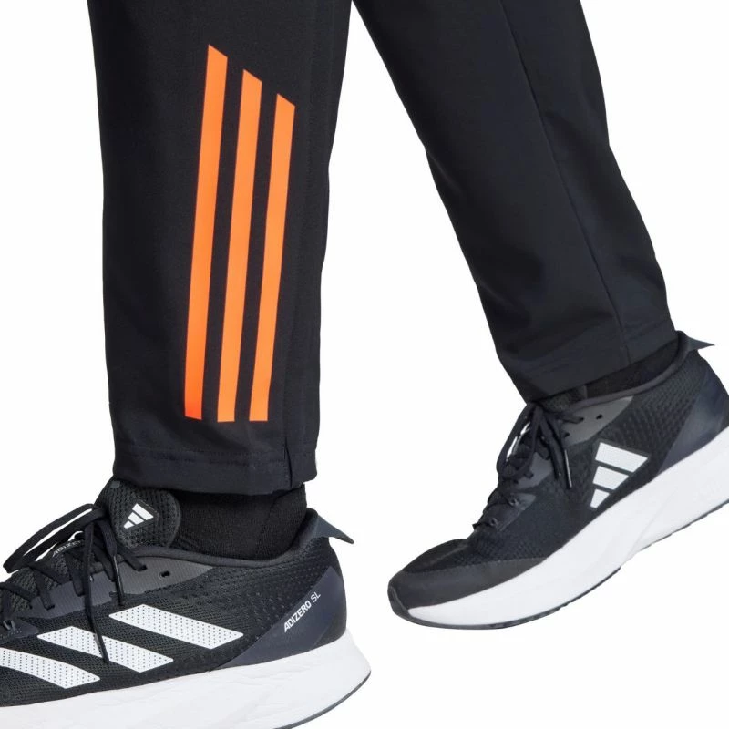 Pantallona sportive adidas për meshkuj, të zeza dhe portokalli [Madhësia: S]