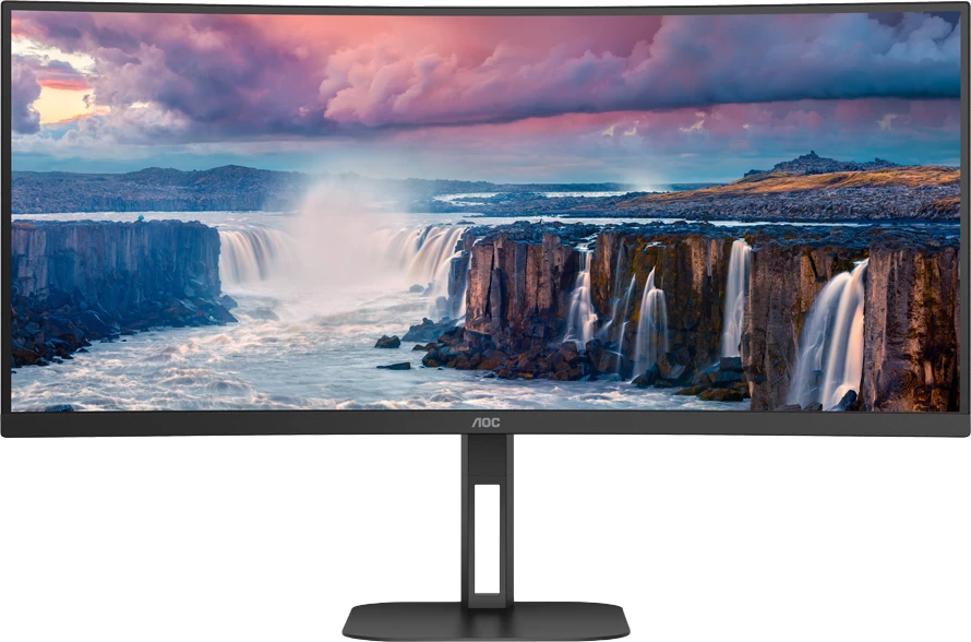 Monitor i lakuar AOC CU34V5C 34" WQHD 3440x1440 VA 100Hz, USB-C 65W, 21:9, i zi