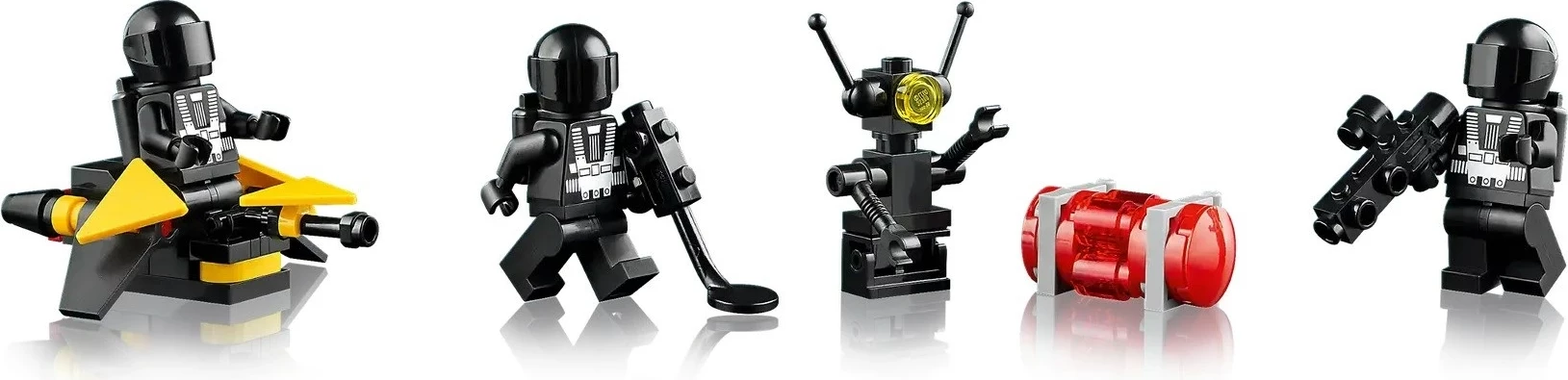 Set LEGO ICONS Blacktron Renegade 10355, 1151 pjesë, me 3 minifigura, për të rritur, zi/verdhe