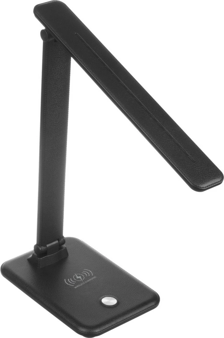 Lampë tavoline LED Maclean MCE616B 9W, 450 lm, karikues Qi, temperaturë ngjyre e rregullueshme, dimmer, e zezë