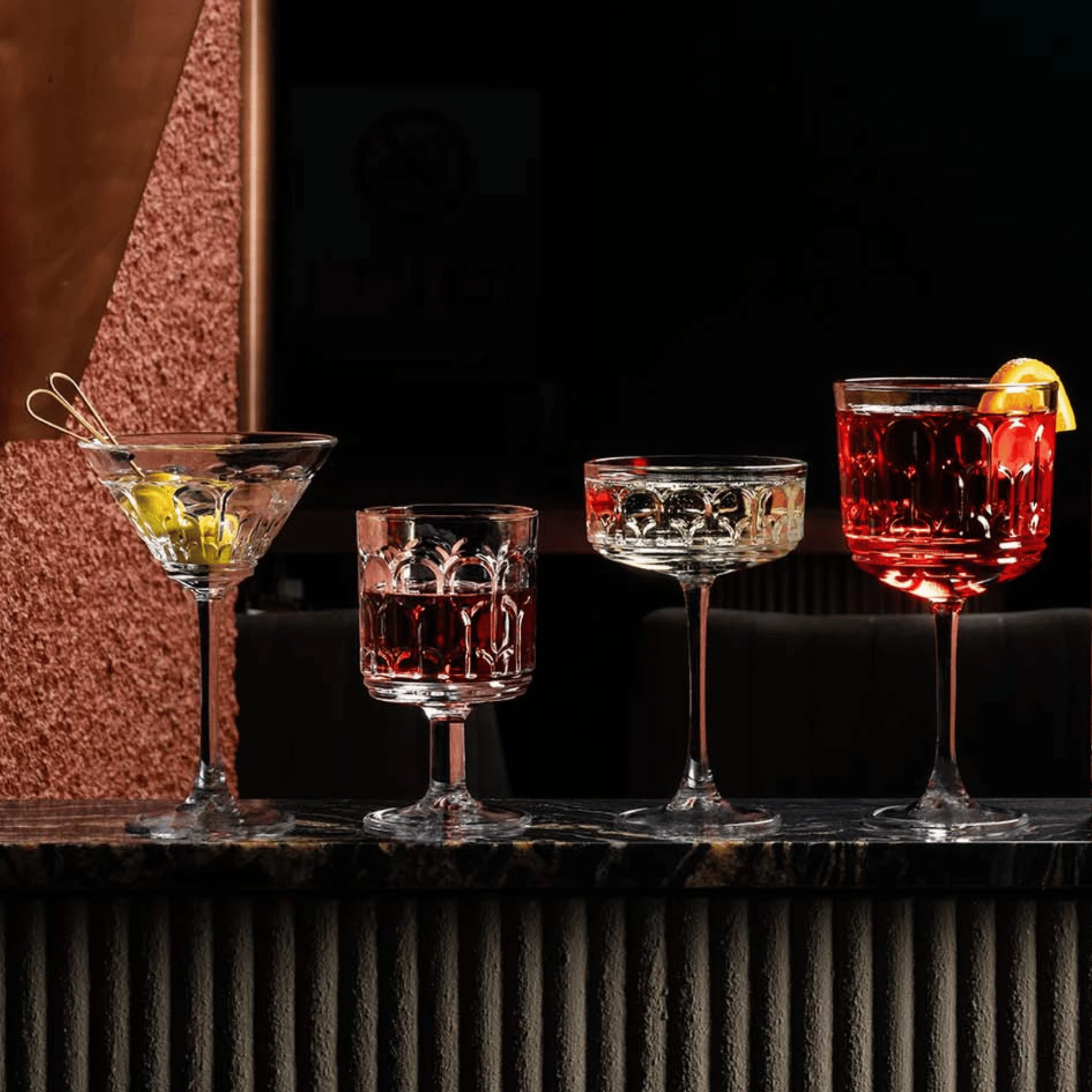 Gotë coupe LAV Horeca Archie 250 ml, set 6 copë, transparente