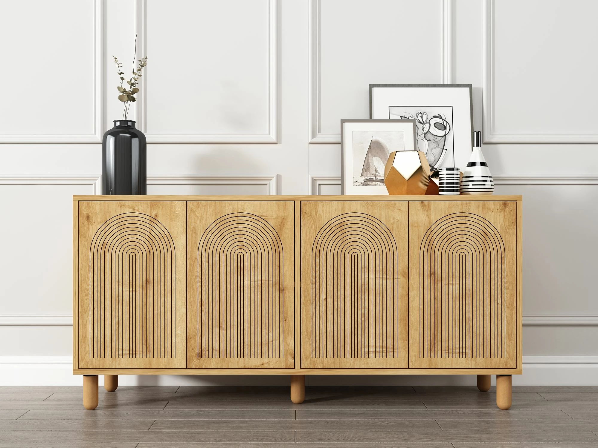 Konsol Skye Decor, ngjyrë Sapphire Oak, Doresta
