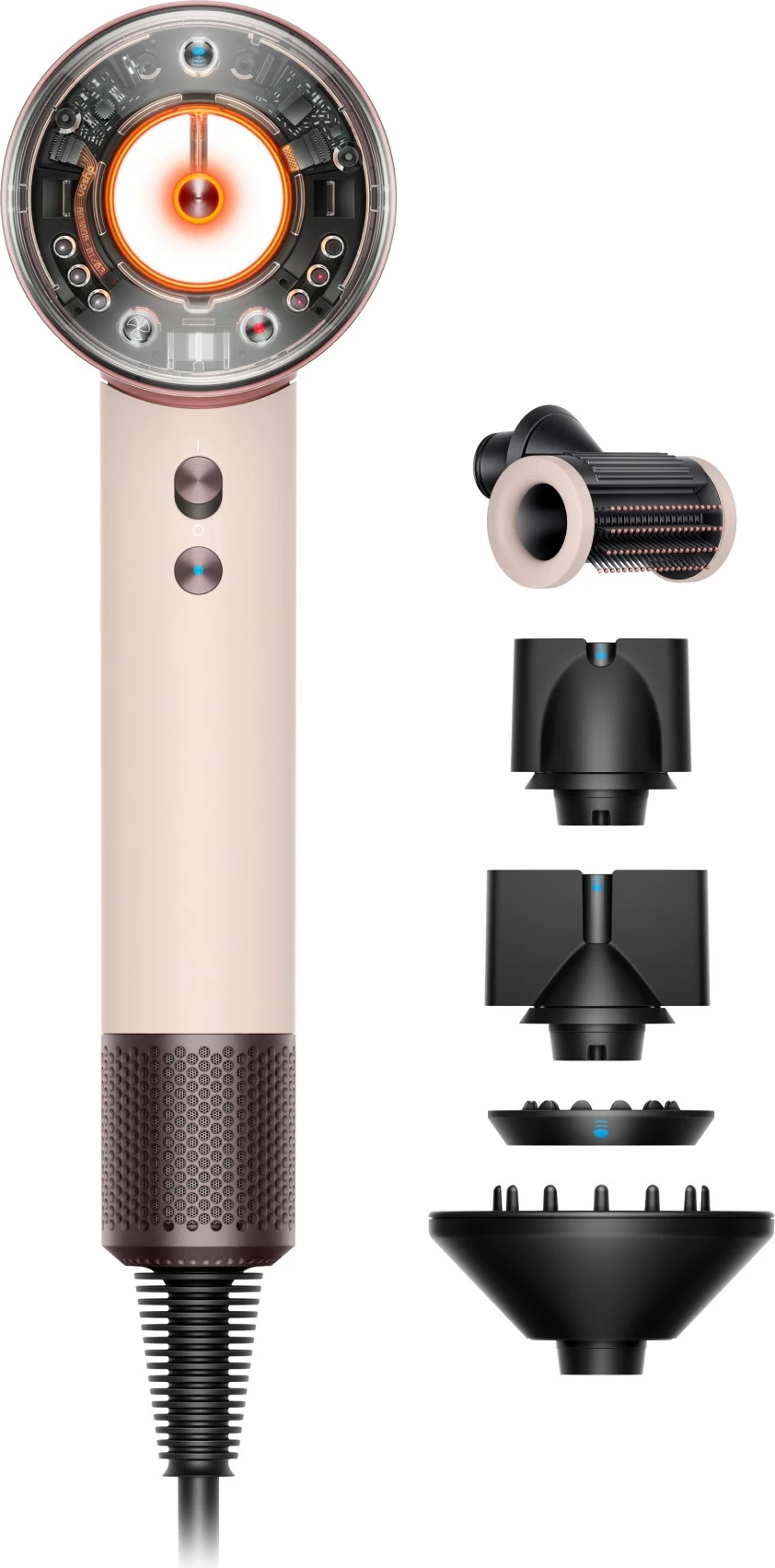Tharëse flokësh Dyson Supersonic Nural HD16, 1600W, 5 aksesorë, Ceramic/Rose