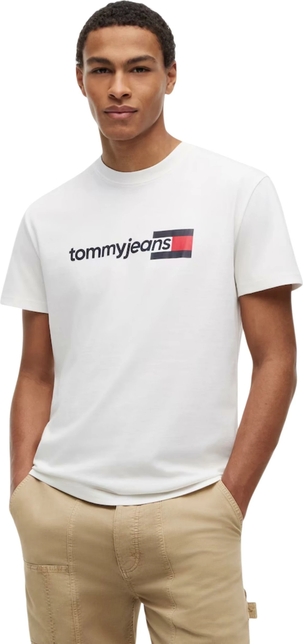 Maicë për meshkuj Tommy Hilfiger Jeans DM0DM23406, krem