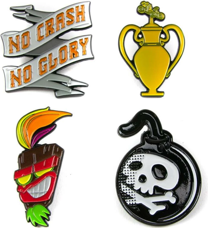 Set pinash enamel Numskull Crash Team Racing Nitro-Fueled, Crash Bandicoot, set 11 copë