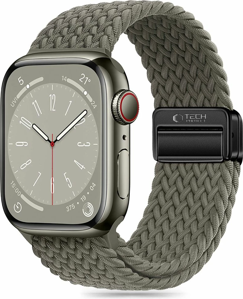 Rrip najloni për Apple Watch Tech-Protect Nylonmag, 42/44/45/49 mm, i gjelbër