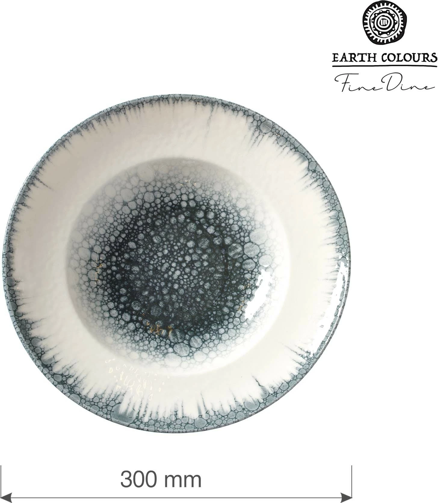 Pjatë për pasta Fine Dine Infinity Ø300 mm porcelan, gri, set 6 copë