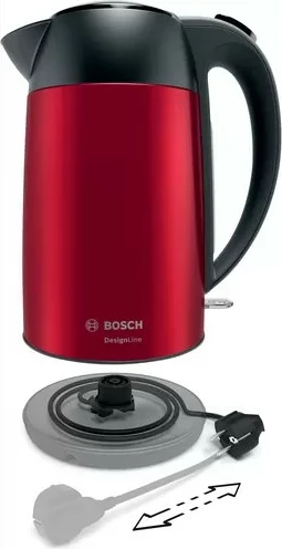 zierëse uji elektrike, Bosch, TWK3P424, 1.7 L, e kuqe