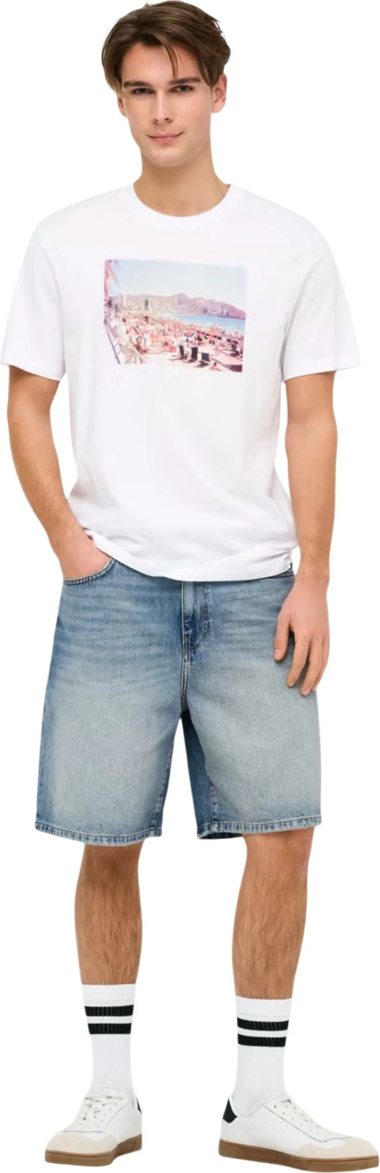 Shorce xhinsi për meshkuj Only & Sons ONSFADE MB TINT 9085, xhins i çelët [Madhësia: L]