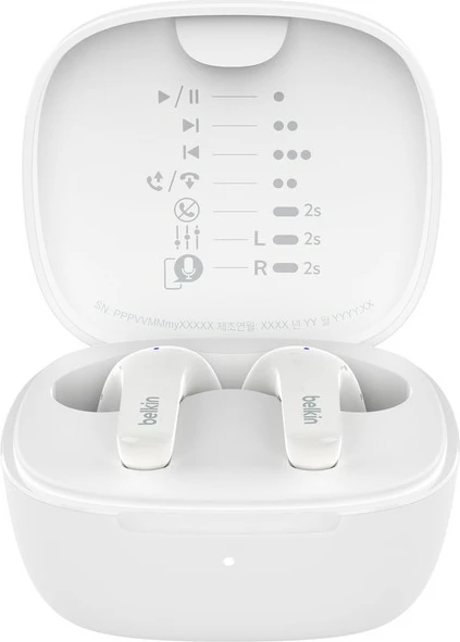 Kufje Belkin SoundForm Motion, True Wireless Stereo, Bardhë