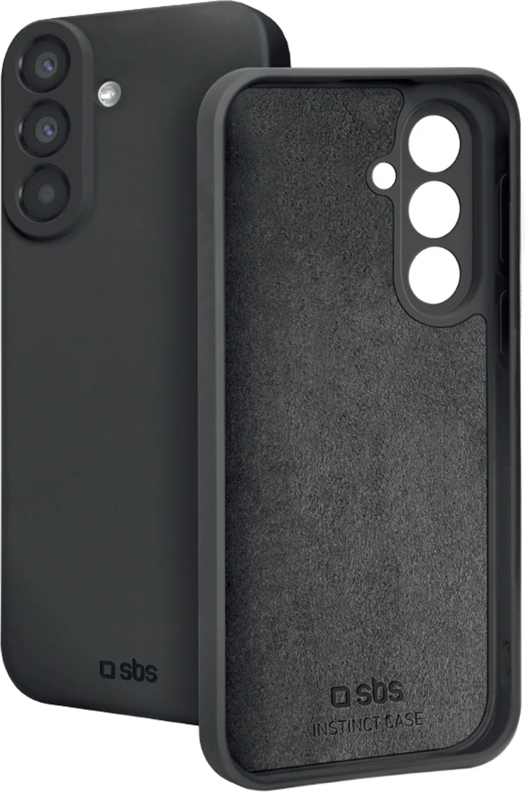 Mbështjellës SBS Instinct për Samsung Galaxy A57, TPU me mikrofibër, kompatibil me karikim wireless, i zi