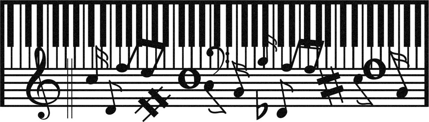 Aksesor dekorativ metalik për mur, piano, Wallity - M121
