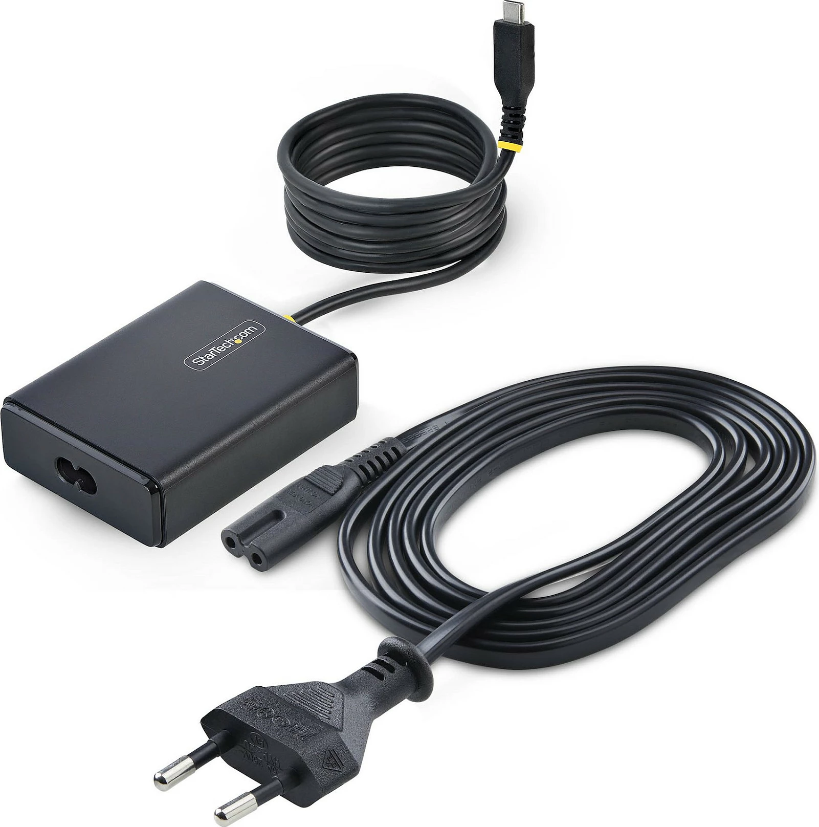 Karikues USB-C për laptop StarTech 100W, Power Delivery 3.0, kabllo 1.5m, prizë EU, i zi