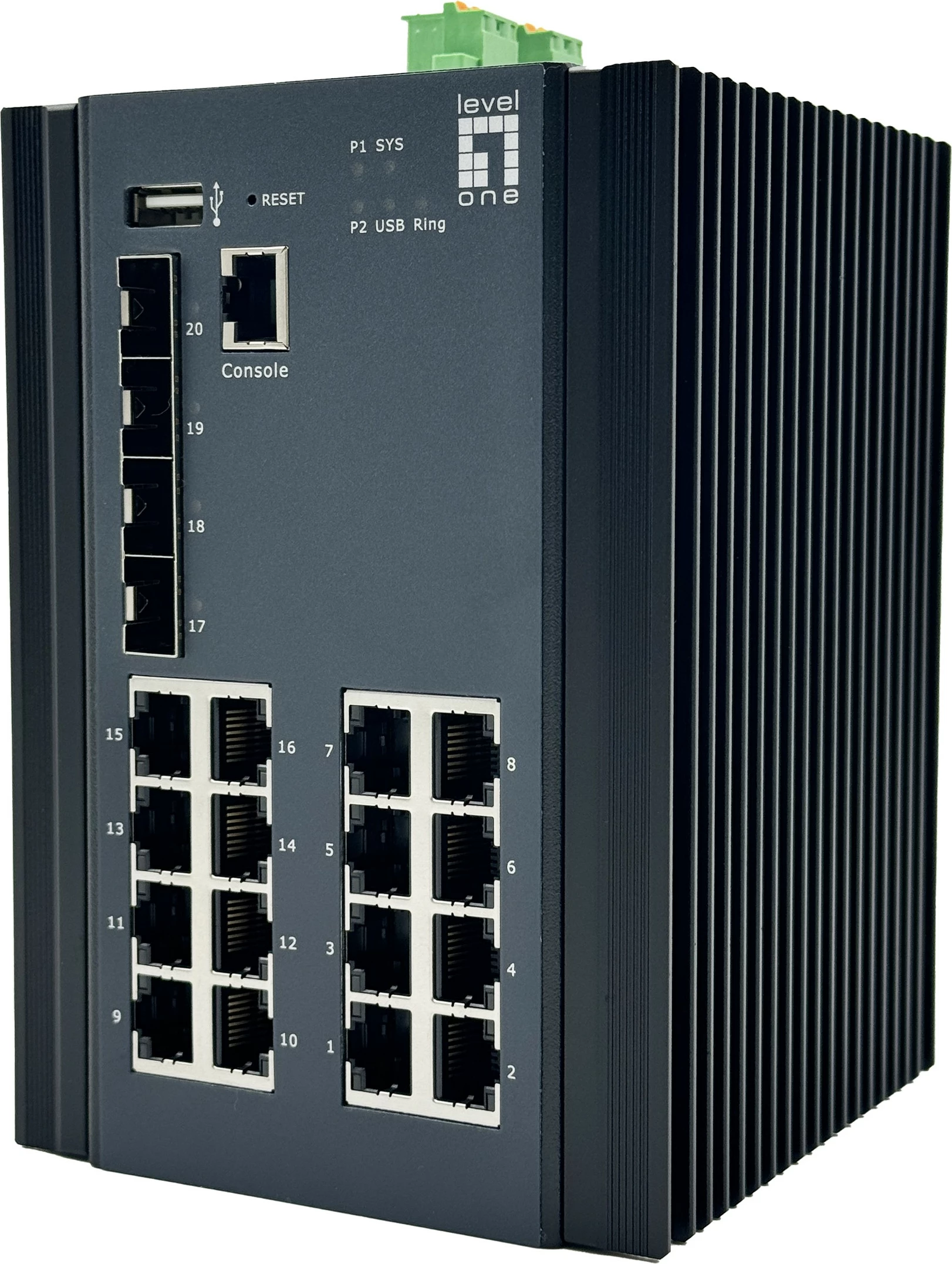 Switch LevelOne IGU-2071, 20 porte, L2+, Gigabit, Industrial