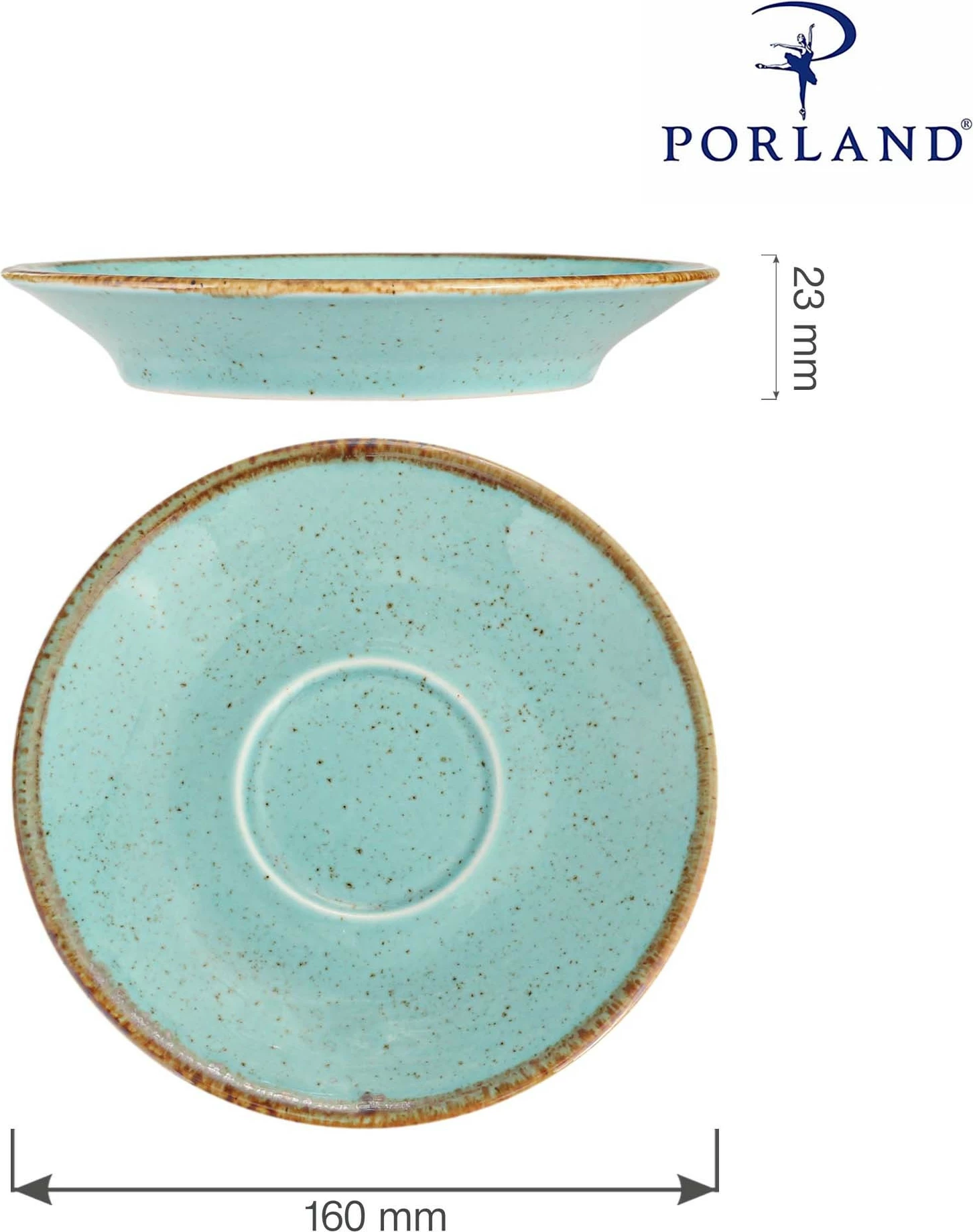 Nënfilxhan porcelani Porland Seasons Laguna Ø160 mm blu, set 6 copë