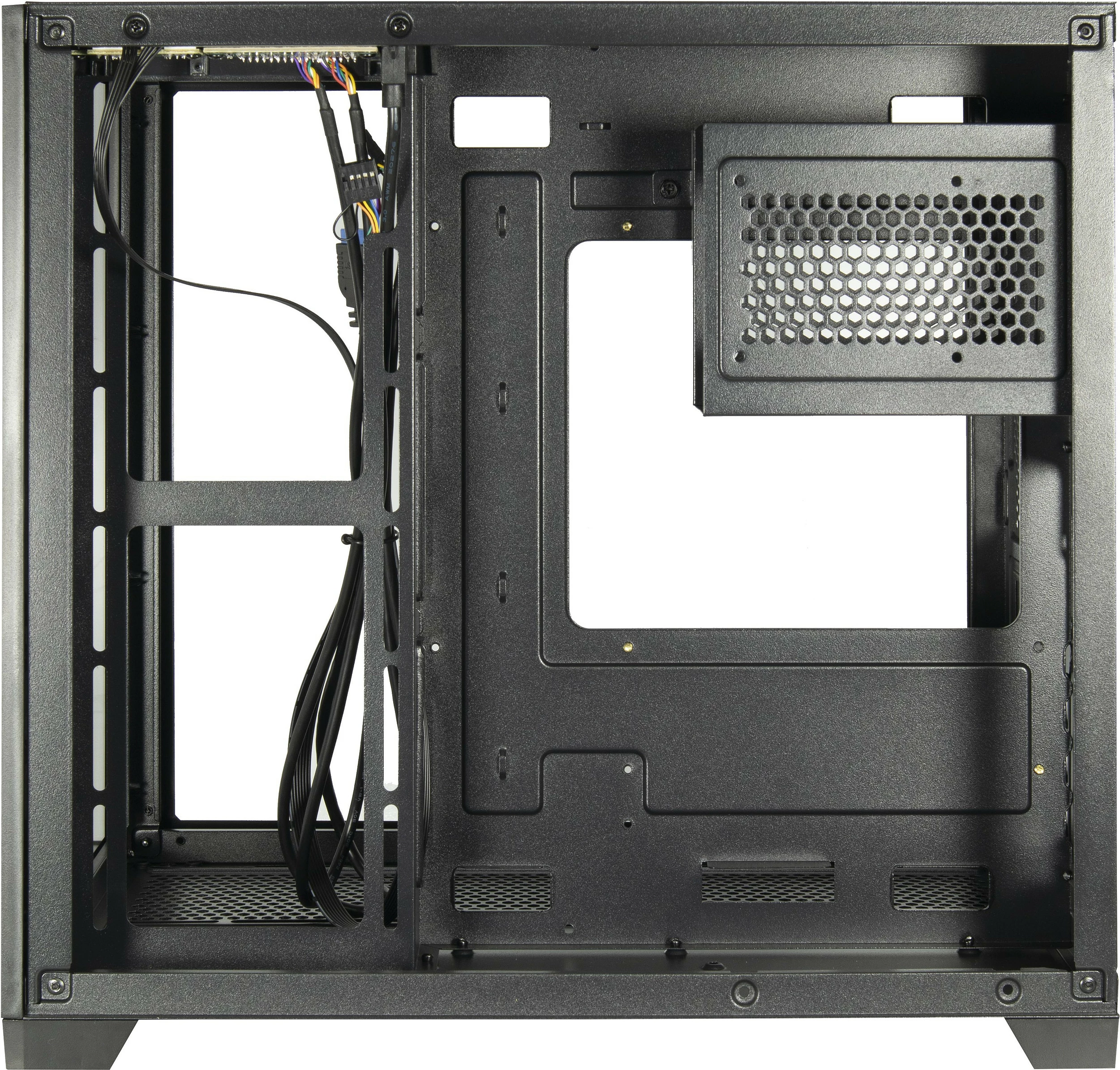 Kasë Inter-Tech C-501 Aspect, Midi Tower, micro ATX/Mini-ITX, xham i temperuar, e zezë