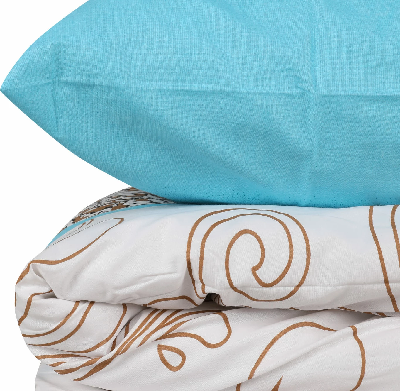 Set mbulesë për jorgan king size, ngjyrë turquoise, Katre