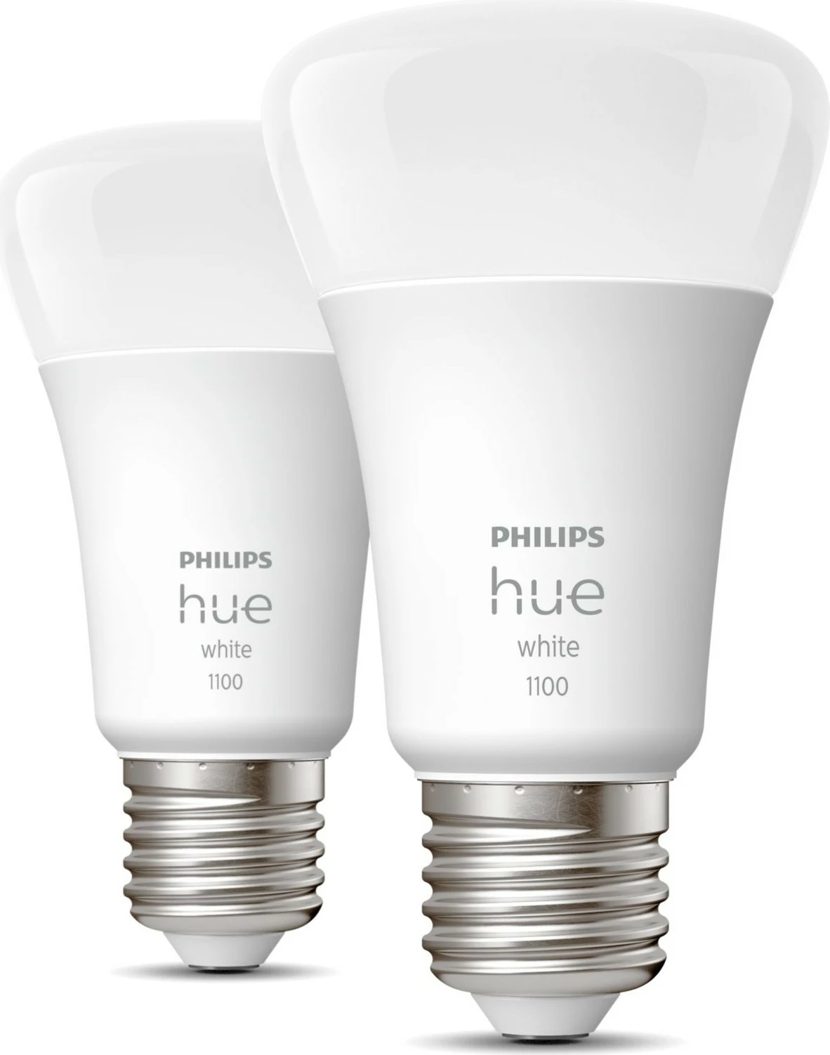 Llambë smart Philips Hue White A60 E27, 1100 (2-pack), LED, Bluetooth/Zigbee, Bardhë