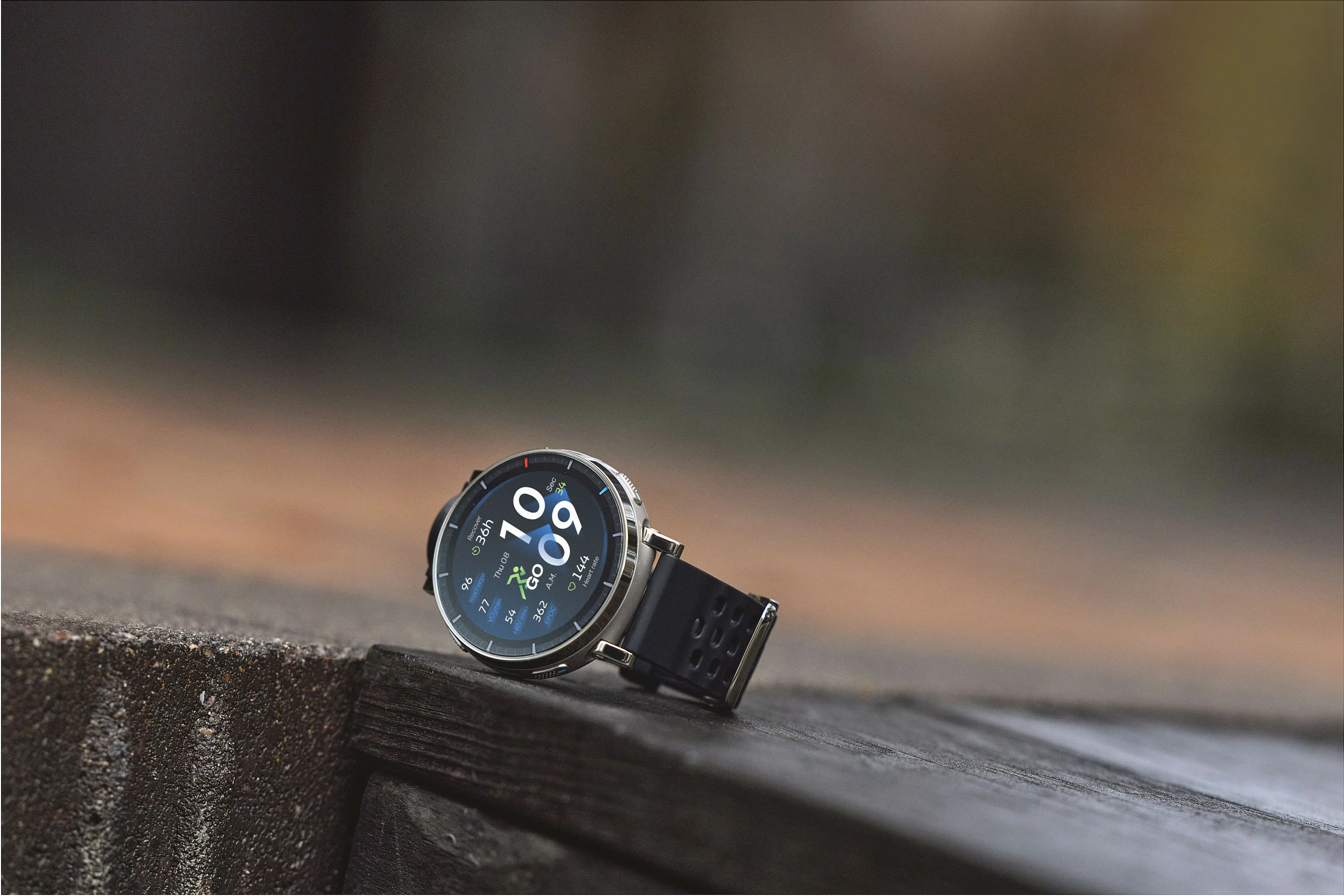 Smartwatch AMAZFIT Active 3 Premium, AMOLED 1.32 inç, NFC, GPS, 5 ATM, rrip i zi, kasë ari