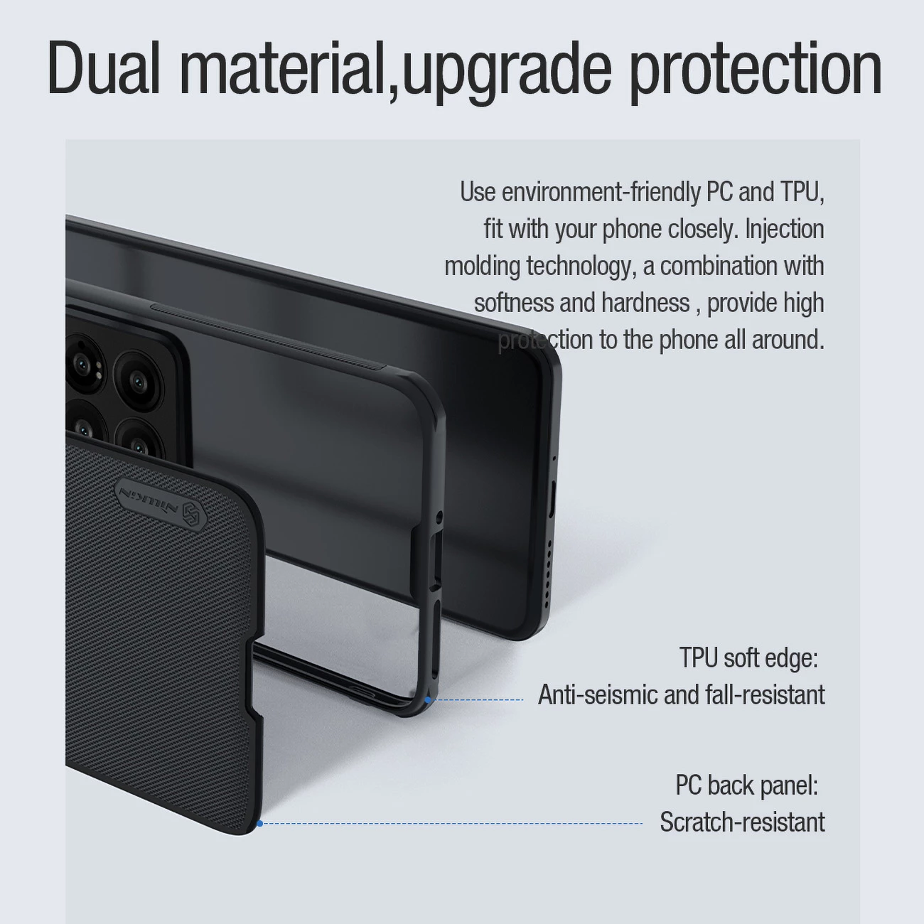 Mbështjellës Nillkin Super Frosted Shield Pro Magnetic për Xiaomi 14 Pro, i zi