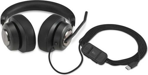 Kufje Kensington H2000 USB-C, me kabllo, për zyrë/qendër thirrjesh, të zeza