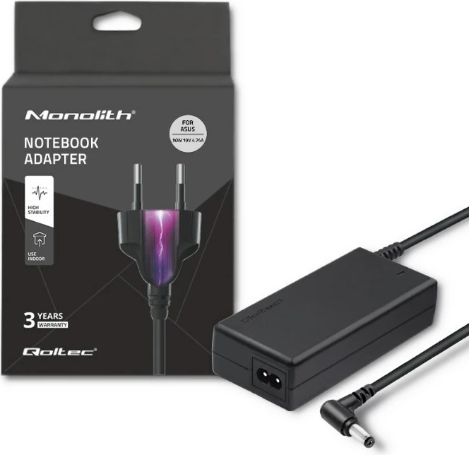 Karikues laptopi Qoltec 50071, 90W, i zi