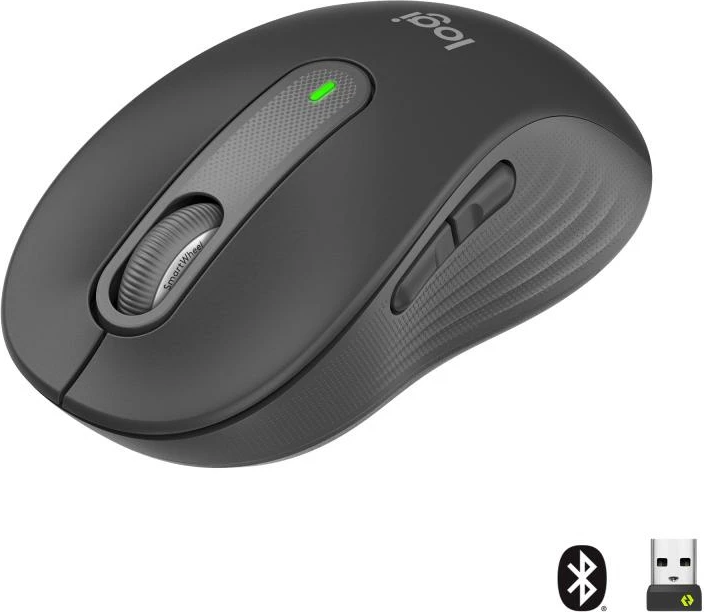 Maus Logitech Signature M650 for Business 910-006274 wireless Bluetooth me butona anësorë, graphite