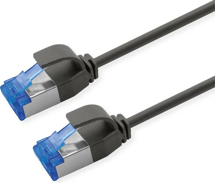 Kabllo rrjeti ROLINE Cat6a S/FTP RJ-45 0.5 m, e zezë
