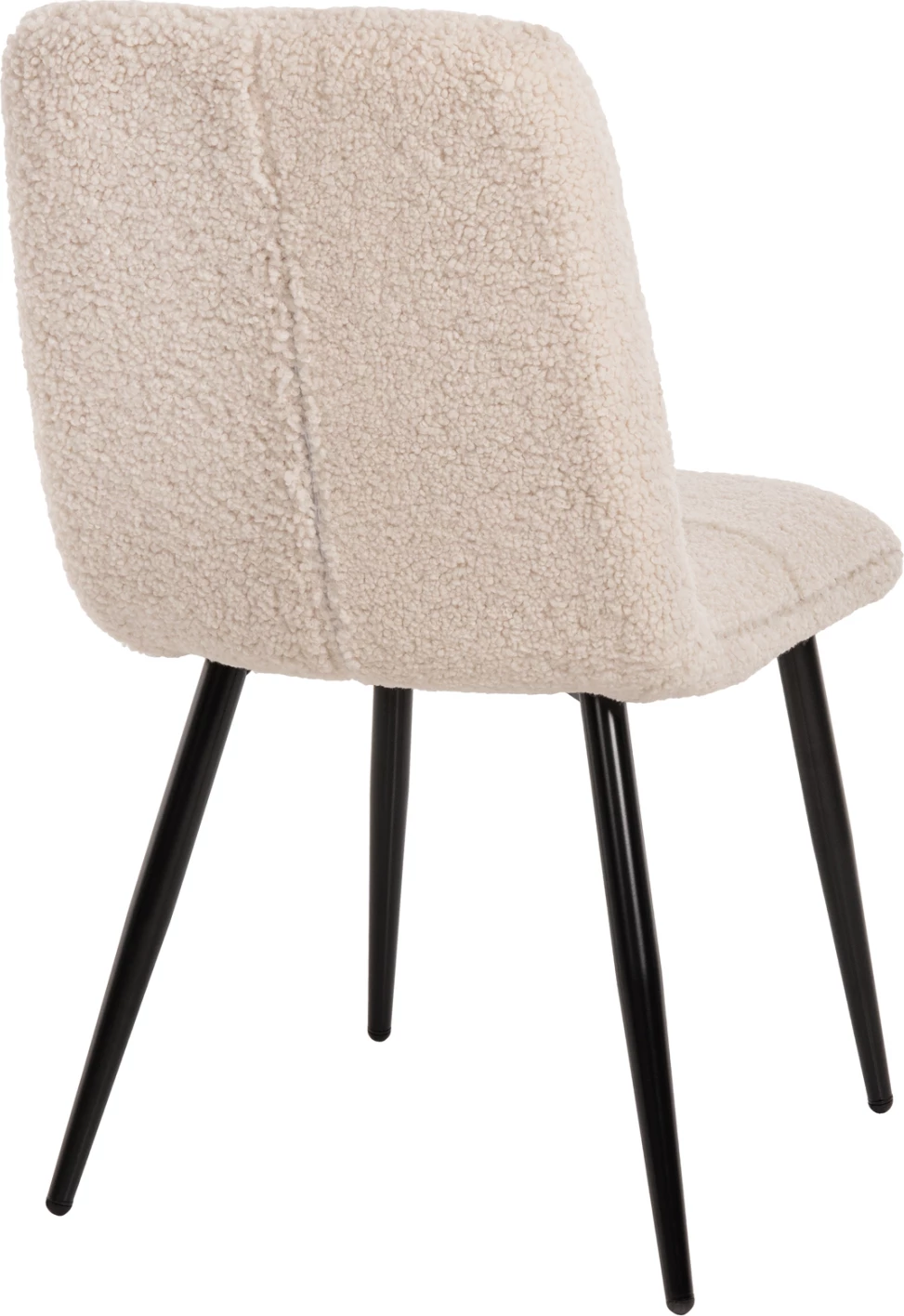 Karrige SHELLY FH8590.02, pëlhurë TEDDY, këmbë metalike bardhë-zi, 48x64x87Hcm., set prej 2 copash