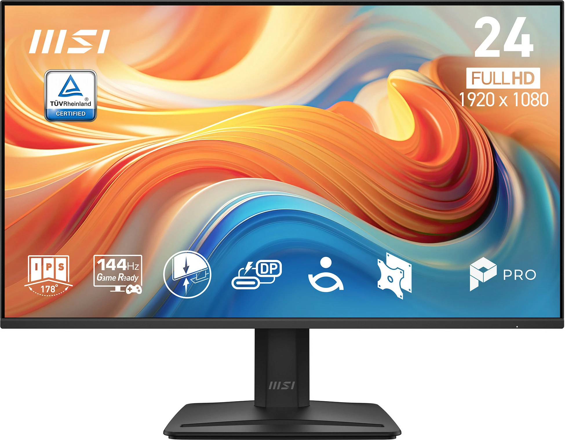 Monitor MSI 9S6-3PE7CM-002, 23.8", Full HD, IPS, 144Hz, HDR, i zi