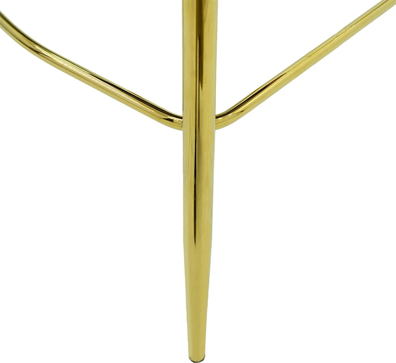 Karrige për bar Nataly, kadife, ngjyrë tullë-ari, set 2 copë