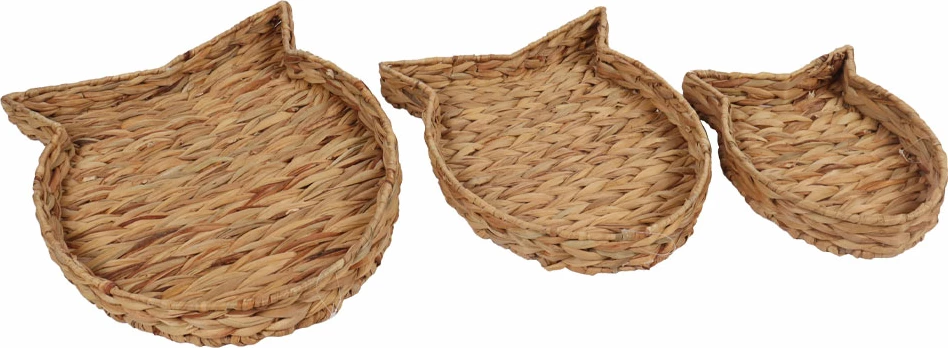 Set tabakash KEA, 3 copë, 50x38x8cm, kashtë deti, natyrale