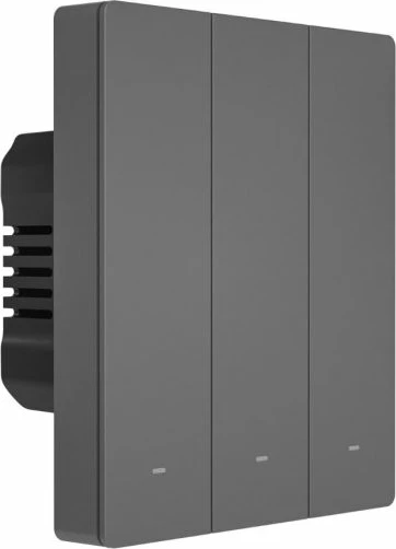 Switch muri smart Wi‑Fi SONOFF M5-3C-80, 3-kanalësh, antracit