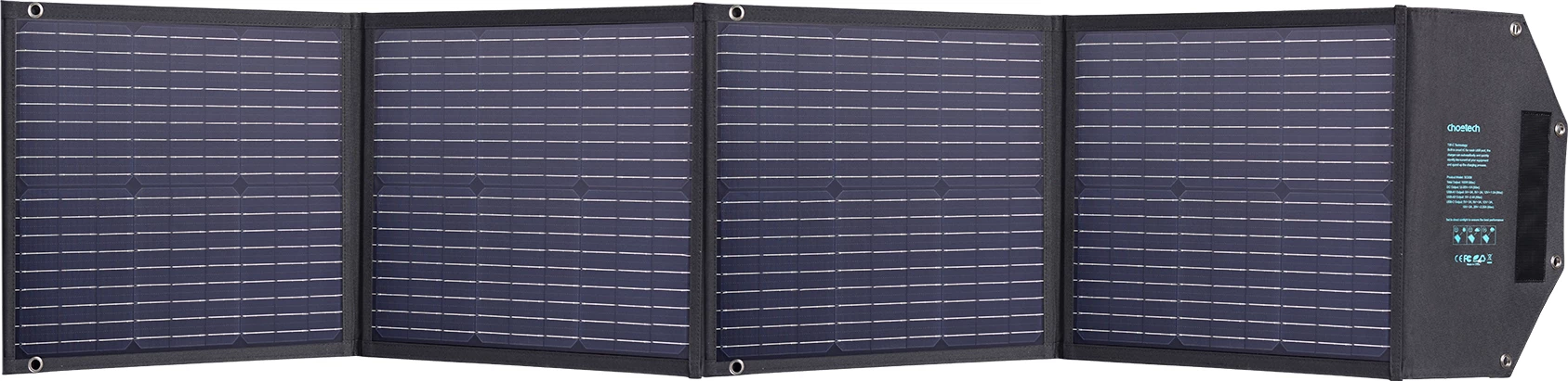 Karikues diellor i palosshëm Choetech SC009-V2, 100W, 2x USB-A, USB-C, i zi