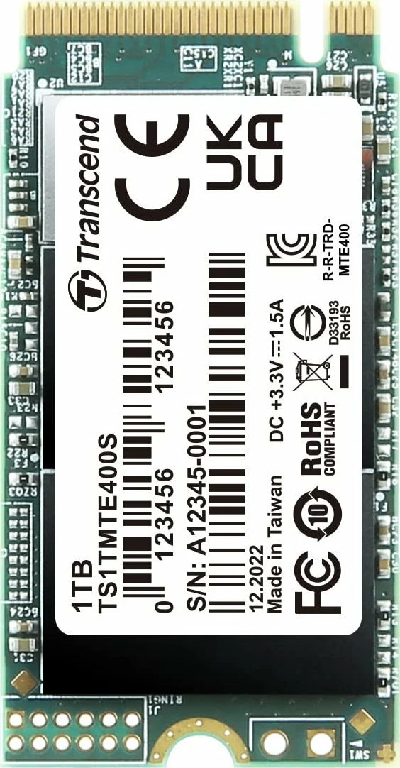 SSD Transcend MTE400S 1TB M.2 2242 NVMe PCIe Gen3 x4