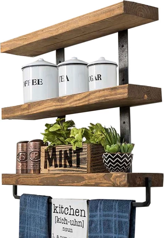 Set muri Suny dru pishe i fortë, ngjyrë arre-e zezë, 75x9x68cm