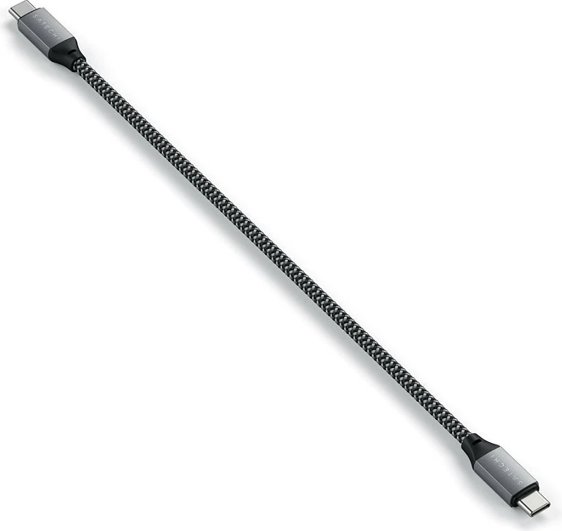 Kabllo USB-C Satechi, USB-C në USB-C, 24-pin, e thurur, gri/zi