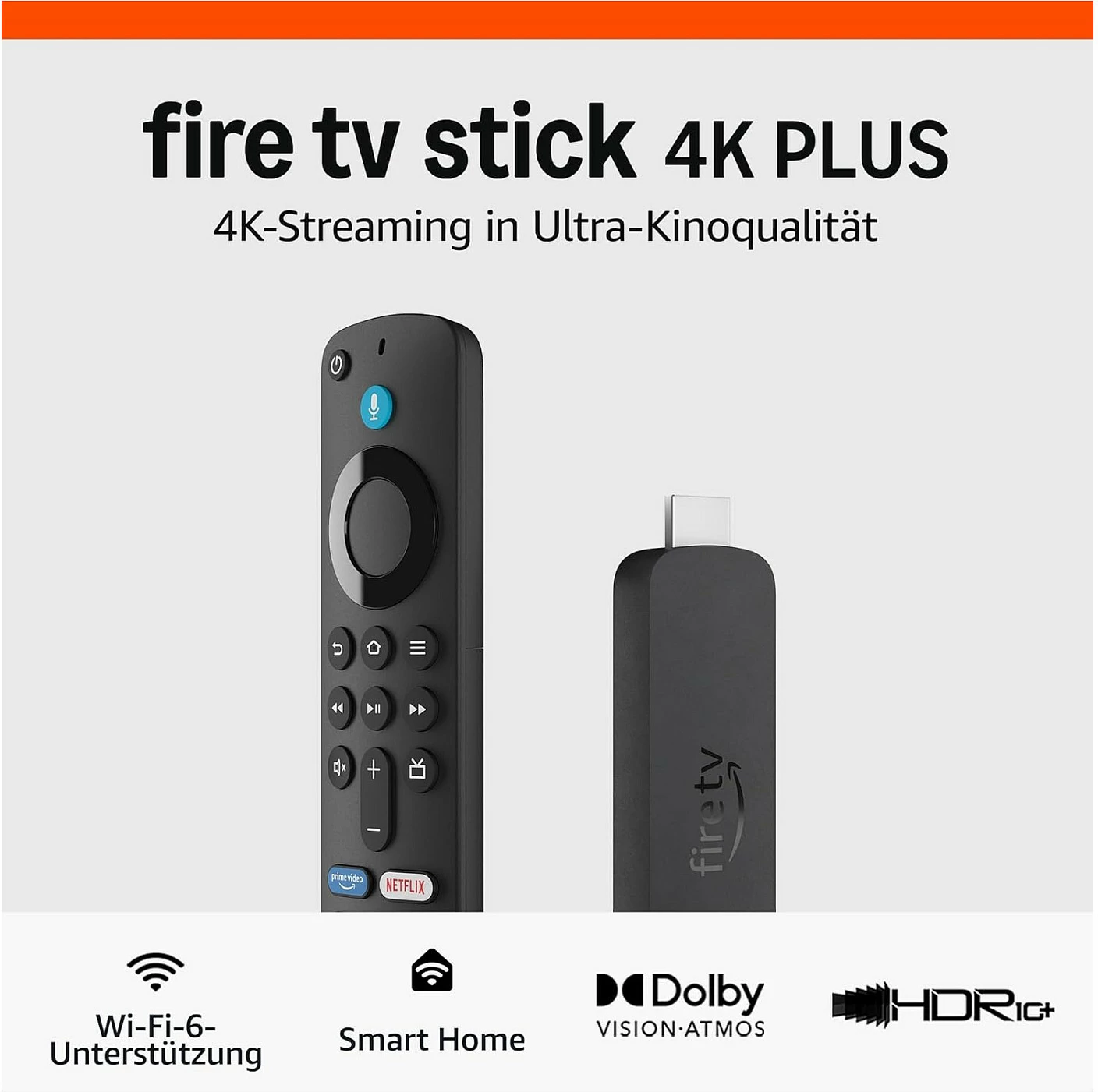 Media player Amazon Fire TV Stick 4K Plus, 8GB, Wi‑Fi 6, 4K UHD, i zi