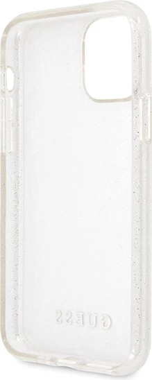 Mbështjellës Guess GUHCN65PCGLSI për iPhone 11 Pro Max, Glitter, Argjend