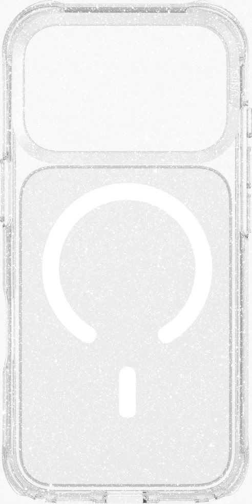 Mbështjellës UNIQ LifePro Xtreme Magclick Charging për iPhone 17 Pro, MagClick për karikim pa kabllo, TPU/PC, ultra i hollë, Transparent me glitter