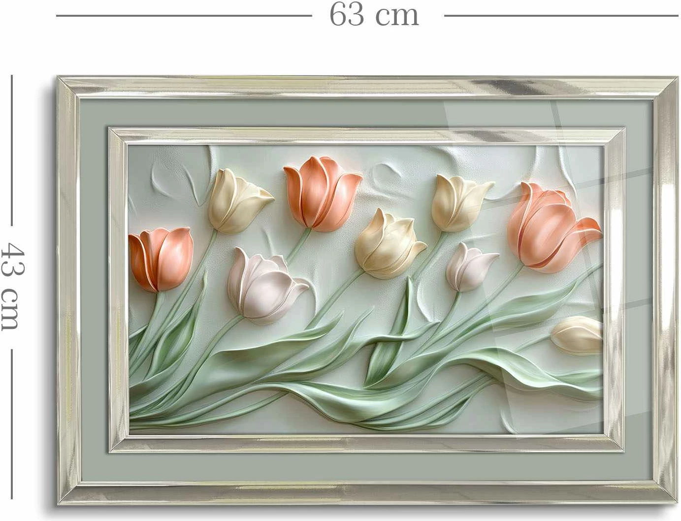 Pikturë dekorative me kornizë, shumëngjyrëshe, Wallity, 43x65cm, 1 copë