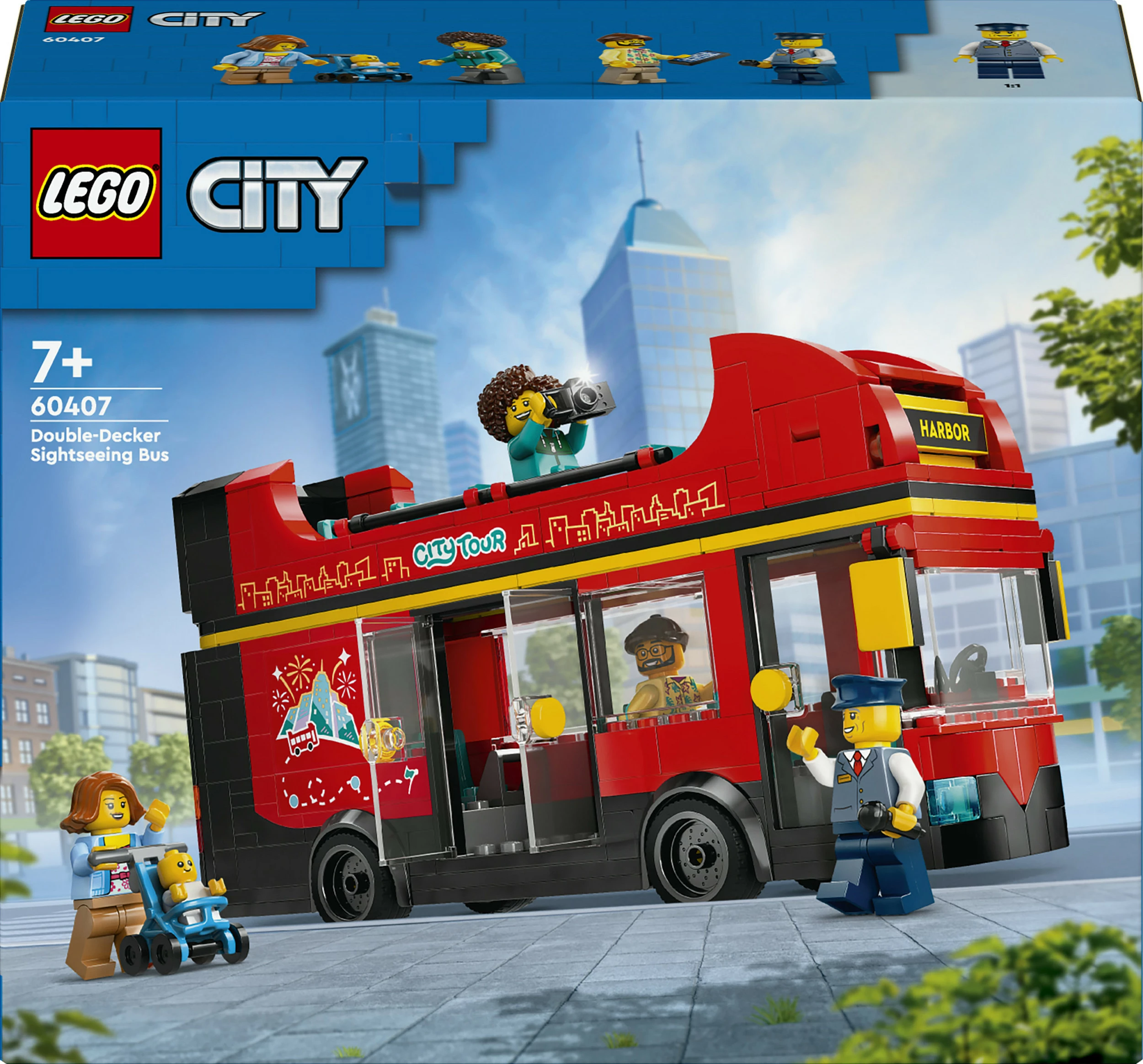 Set ndërtimi LEGO City autobus dy-katësh sightseeing 384 pjesë, multingjyrësh