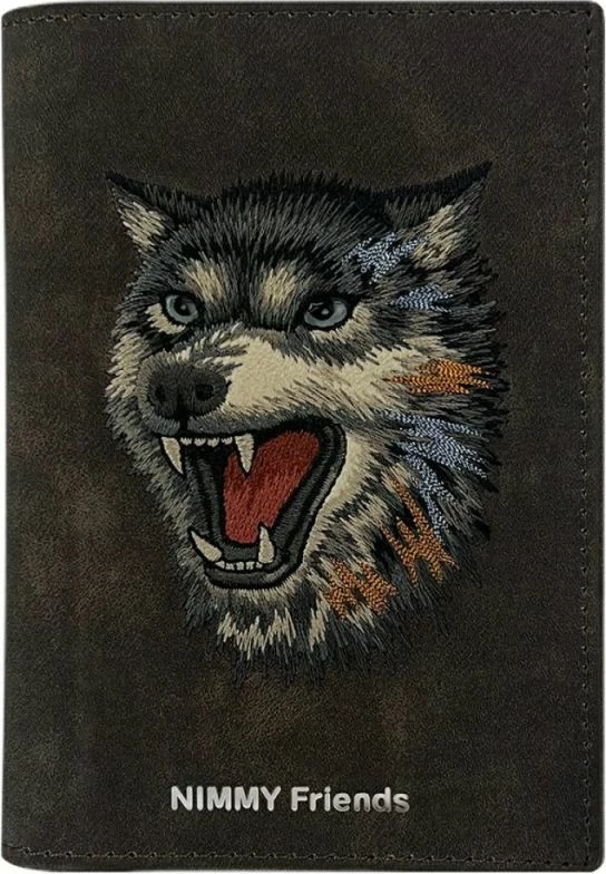 Portofol pasaporte Nimmy Raptor Wolf, kafe
