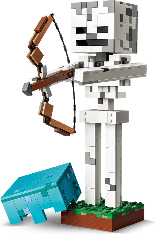 Set ndërtimi LEGO Minecraft The Skeleton 21594, 434 copë, figurë e lëvizshme 23 cm
