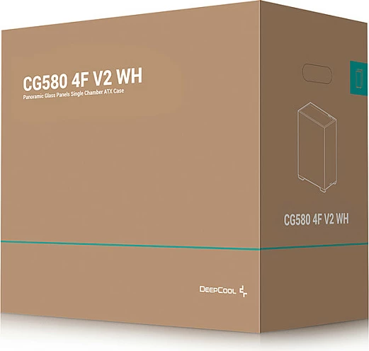 Kasë Deepcool CG580 4F V2, Midi Tower, xham i temperuar, RGB, e bardhë